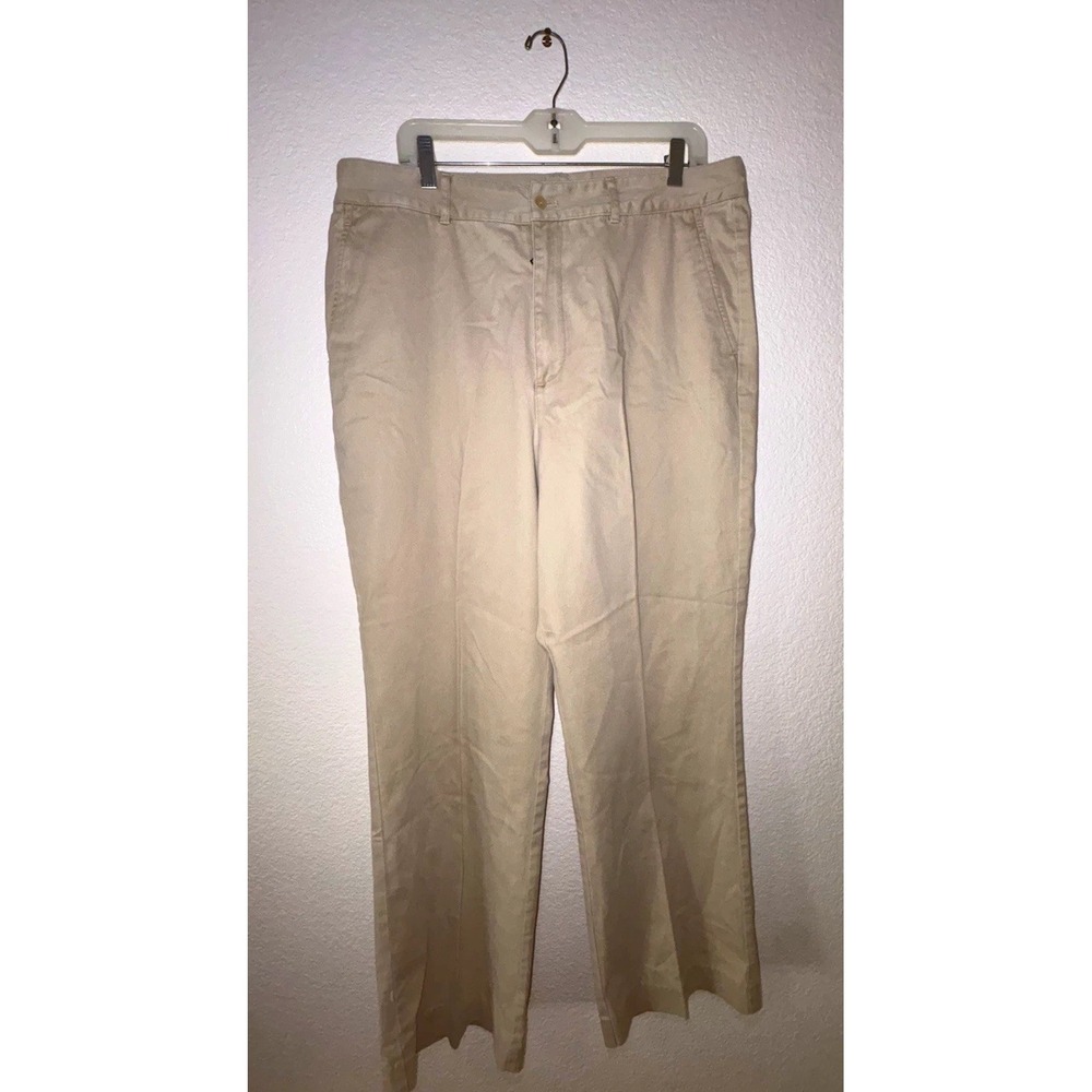 Lauren Ralph Lauren Women's Beige Solid Flat Front Dress Pants Pockets